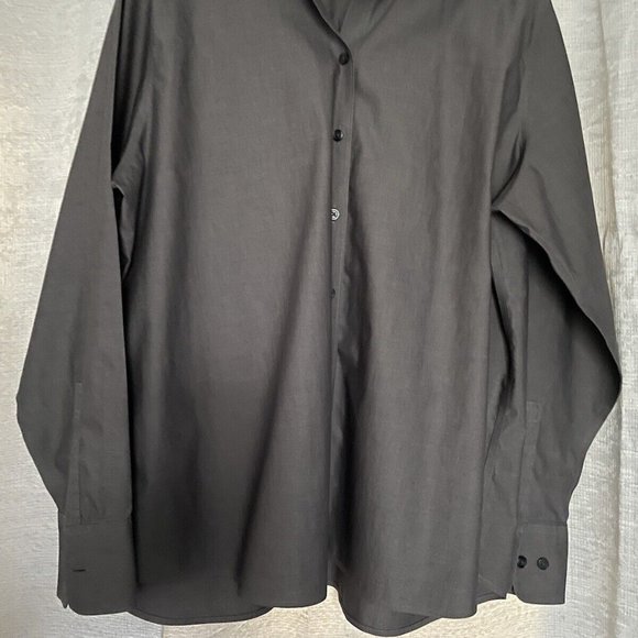 Eddie Bauer Wrinkle Resist Shirt Gray Button Down Long Sleeve Men's XL Cotton - Picture 2 of 6